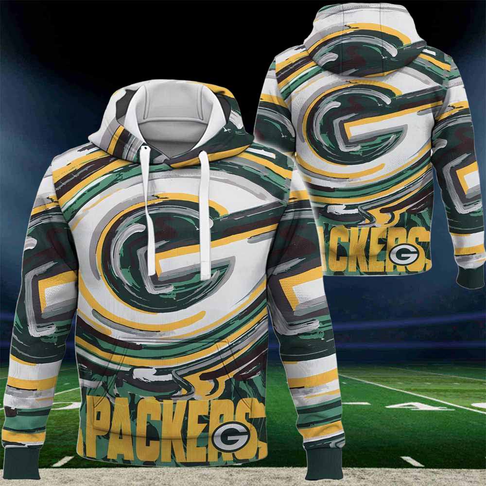 Green Bay Packers Nfl 2024 Art Logo 3d Hoodie