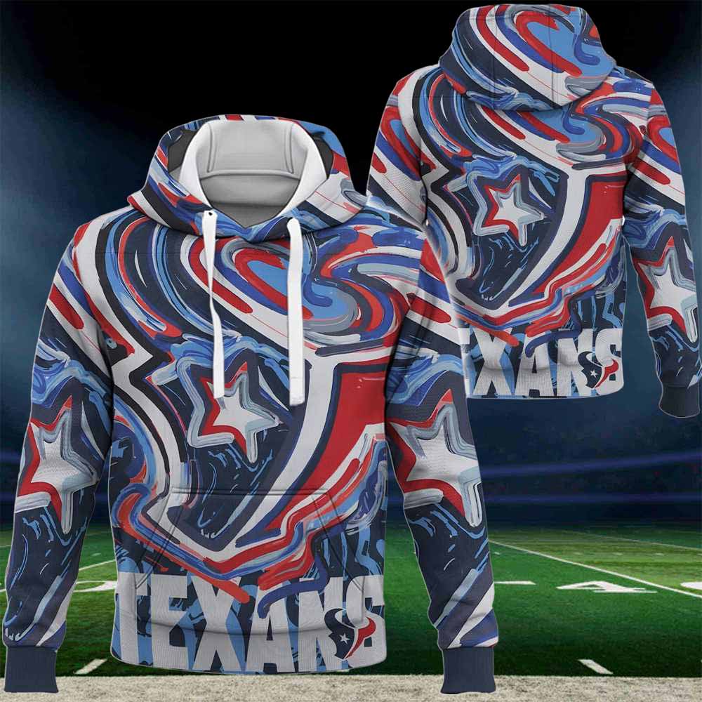 Houston Texans Nfl 2024 Art Logo 3d Hoodie