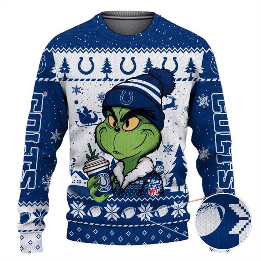 Jacksonville Jaguars The Grinch Drink Coffee Ugly Christmas Sweater