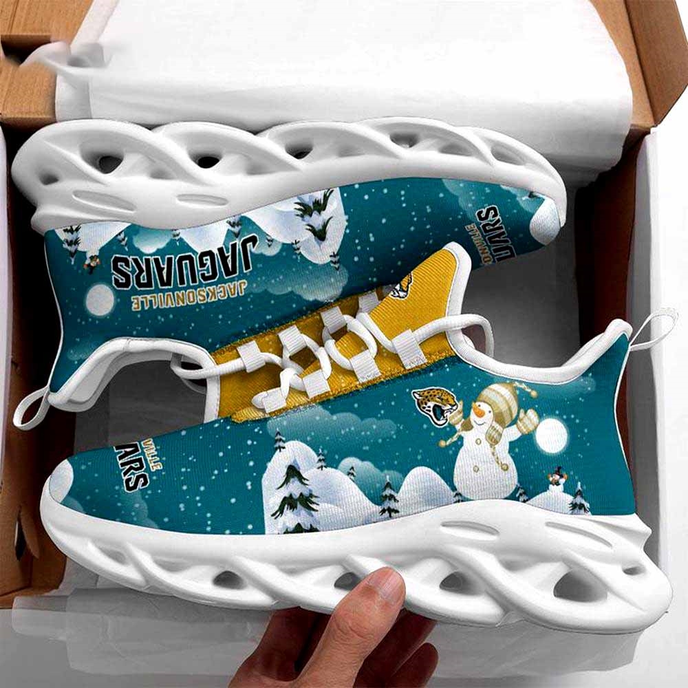 Jacksonville Jaguars Christmas Snowman Nfl Clunky Max Soul Shoes