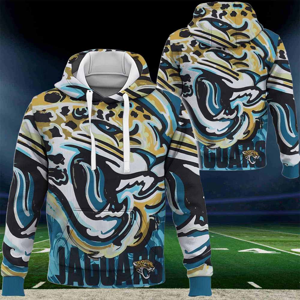 Jacksonville Jaguars Nfl 2024 Art Logo 3d Hoodie