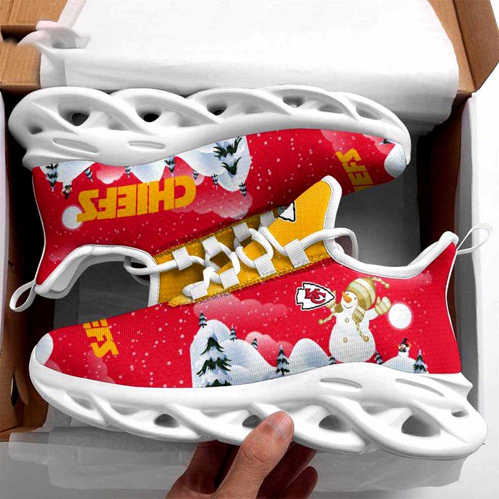 Kansas City Chiefs Christmas Snowman Nfl Clunky Max Soul Shoes