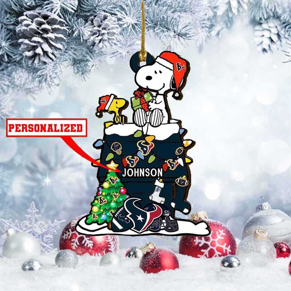 Snoopy Green Bay Packers Nfl Personalized Christmas Ornament