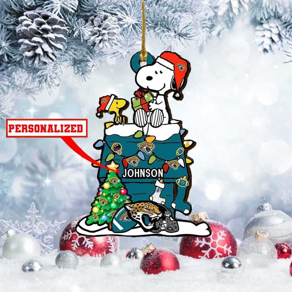 Snoopy Kansas City Chiefs Nfl Personalized Christmas Ornament