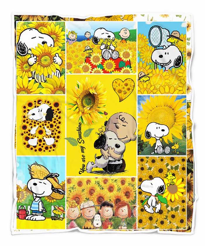 Snoopy Woodstock Christmas Quilt Fleece Blanket