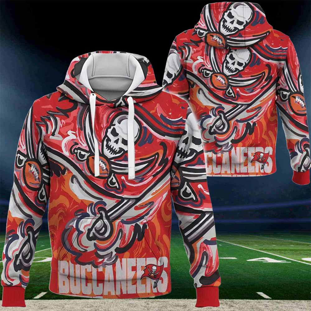 Tampa Bay Buccaneers Nfl 2024 Art Logo 3d Hoodie