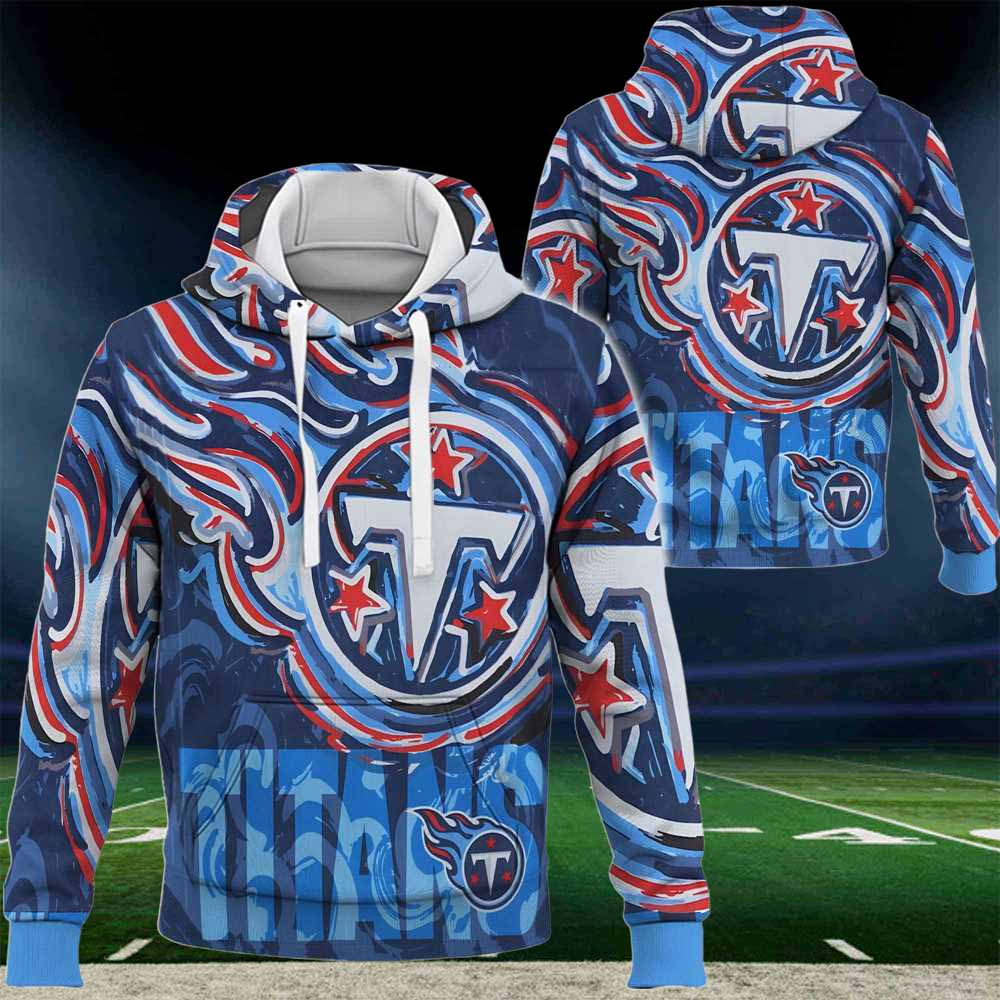 Tennessee Titans Nfl 2024 Art Logo 3d Hoodie