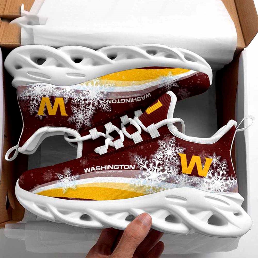 Washington Football Team Christmas Snowman Nfl Clunky Max Soul Shoes