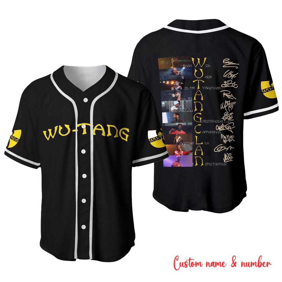 Wu-tang Forever Baseball Jersey Custom Name And Number