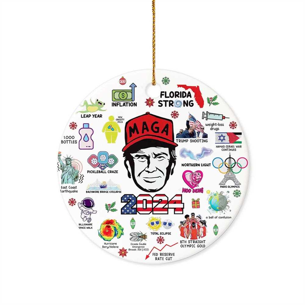 Humorous Trump I’ll Be Home For Christmas Ornament