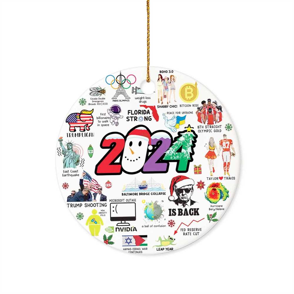 Trending Events 2024 Review Christmas Ornament