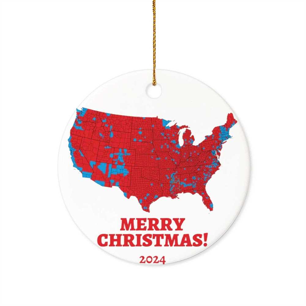 Trump Won 2024 Us Presidential Election Results Electoral College Map Ornament