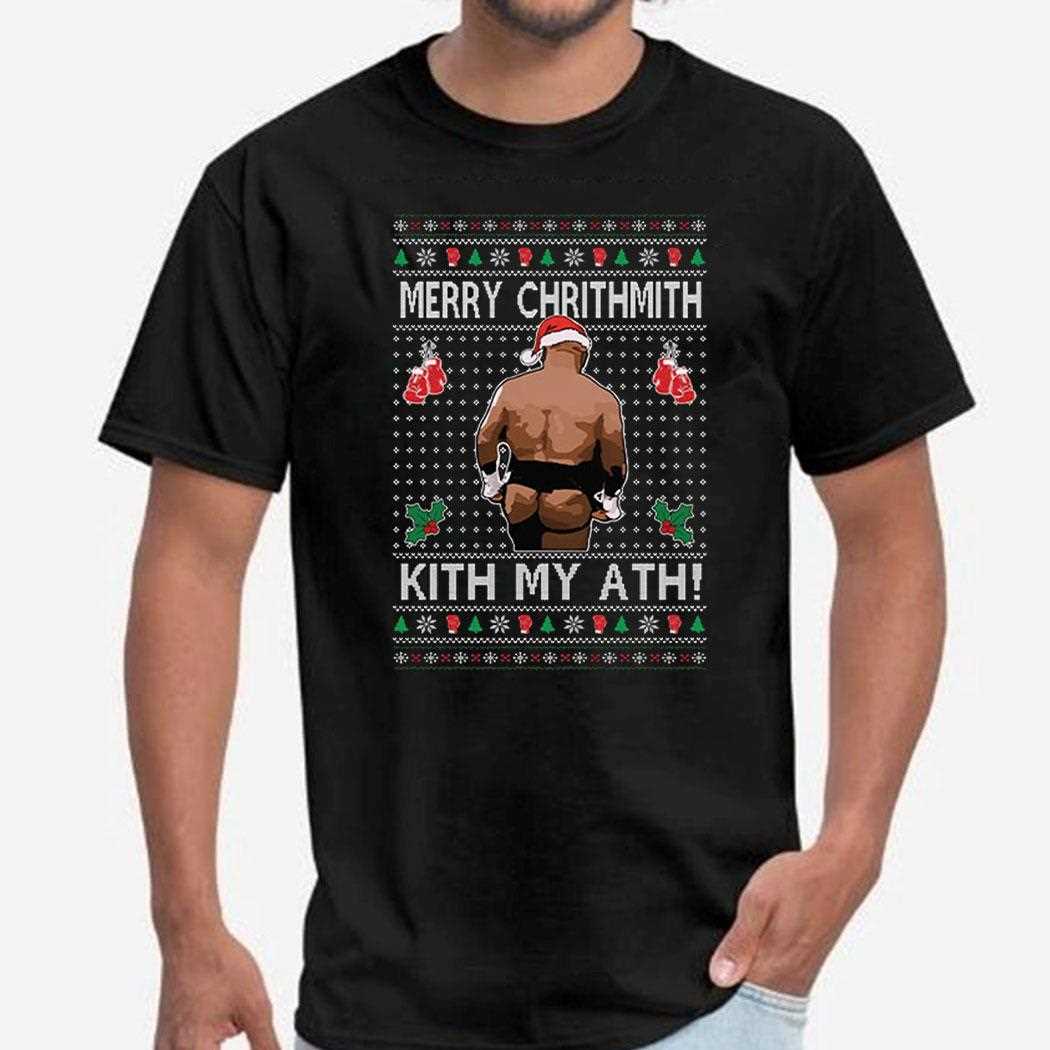 Mike Tyson Merry Chrithmith Kith My Ath Sweatshirt