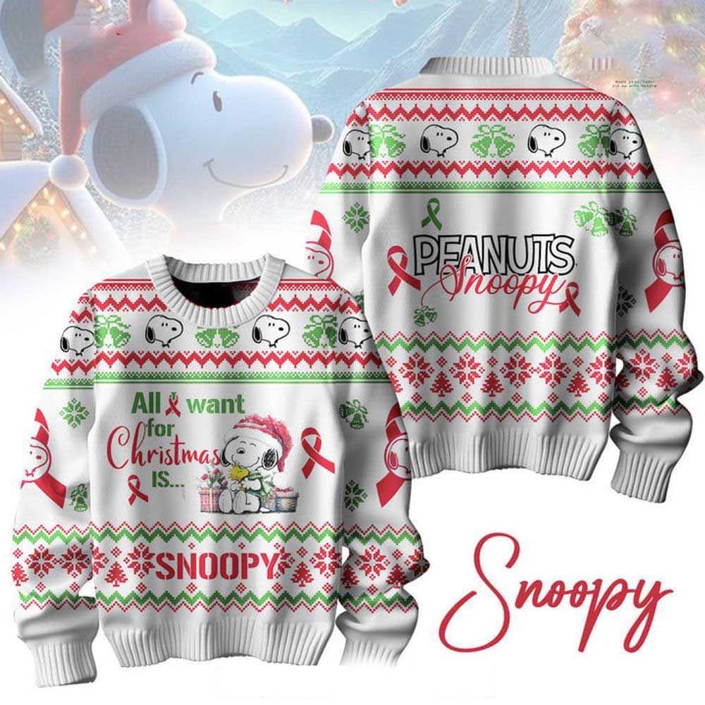 Alabama Crimson Tide X Snoopy Christmas Ugly Sweater