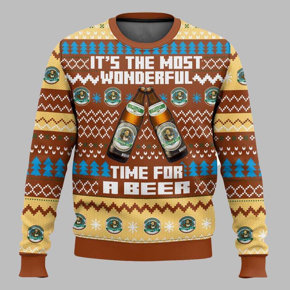 Augustiner Bru Its The Most Wonderful Time For A Beer Christmas Ugly Sweater