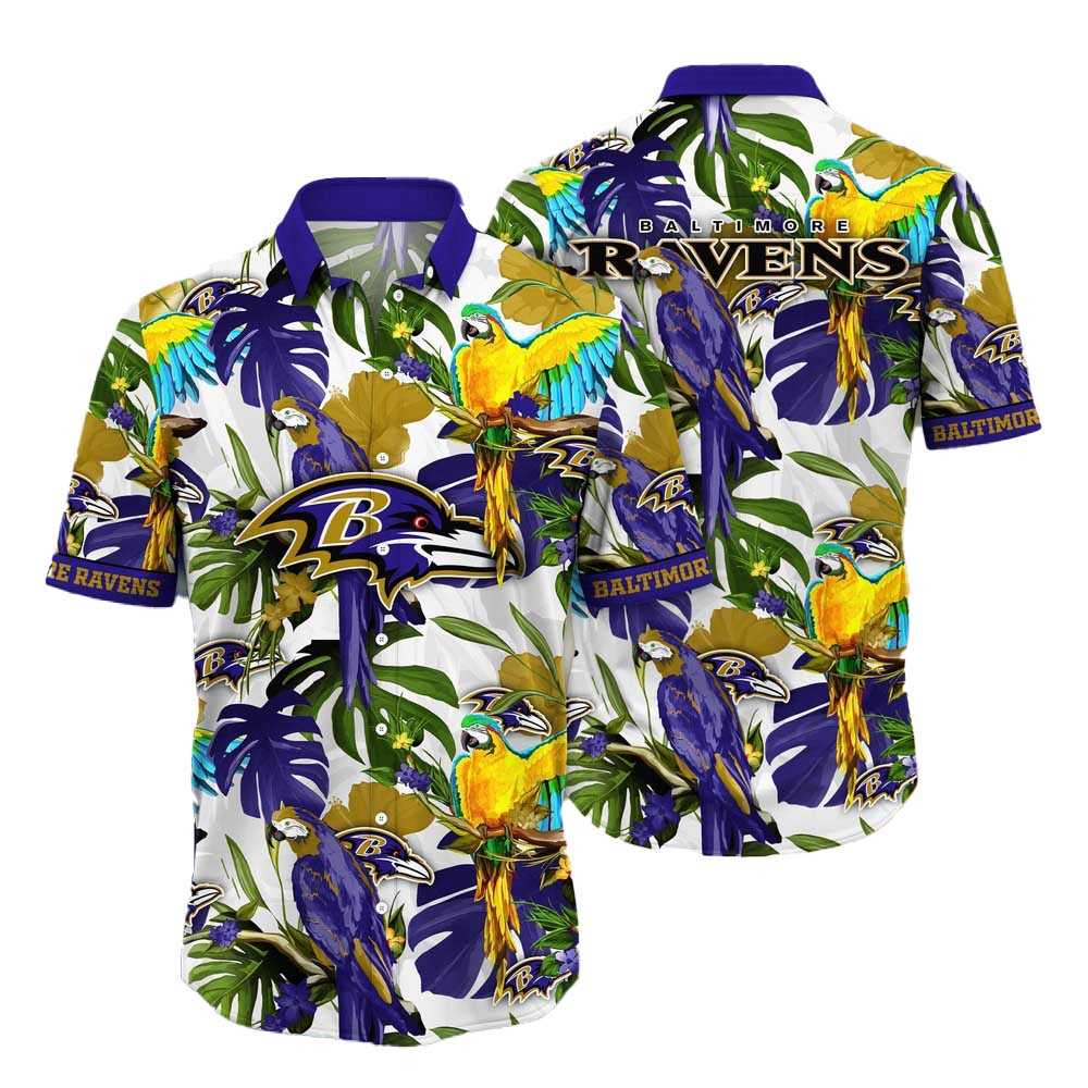 Atlanta Falcons Parrots Tropical Flower Hawaiian Shirt