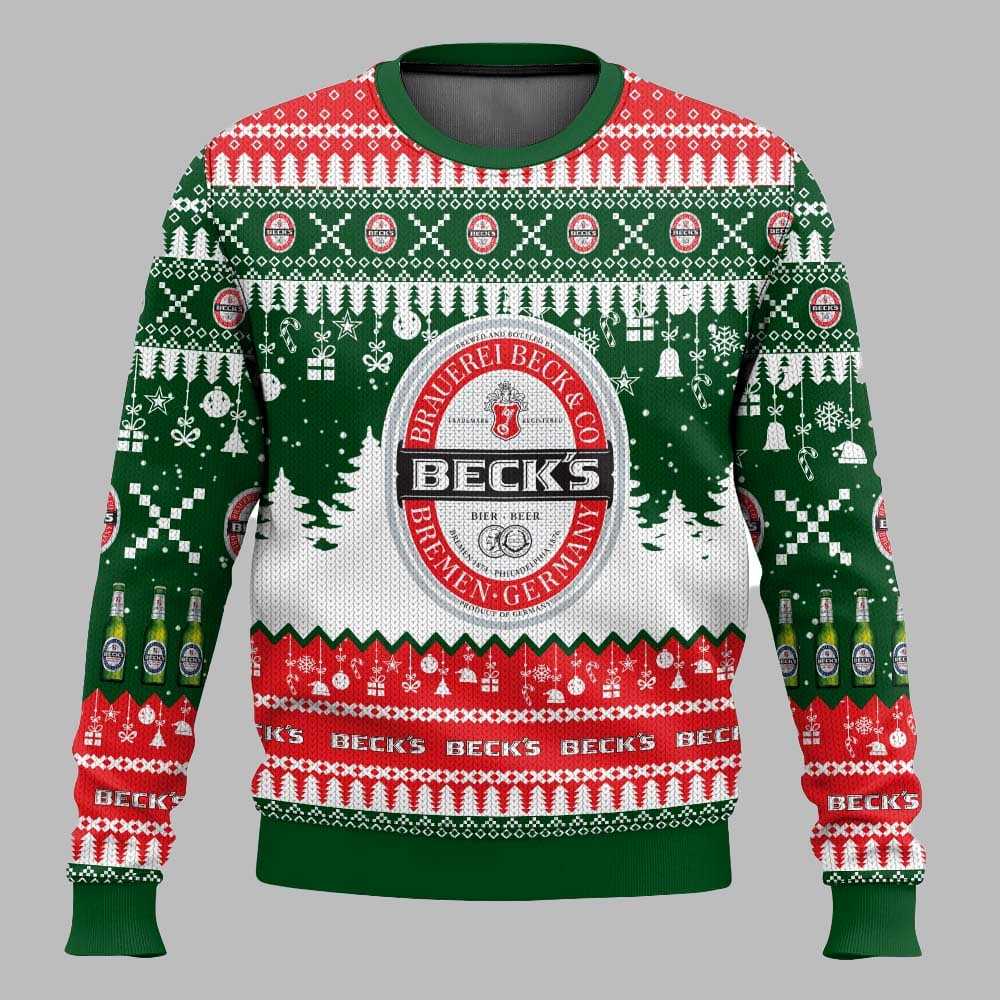 Becks German Beer Christmas Ugly Sweater