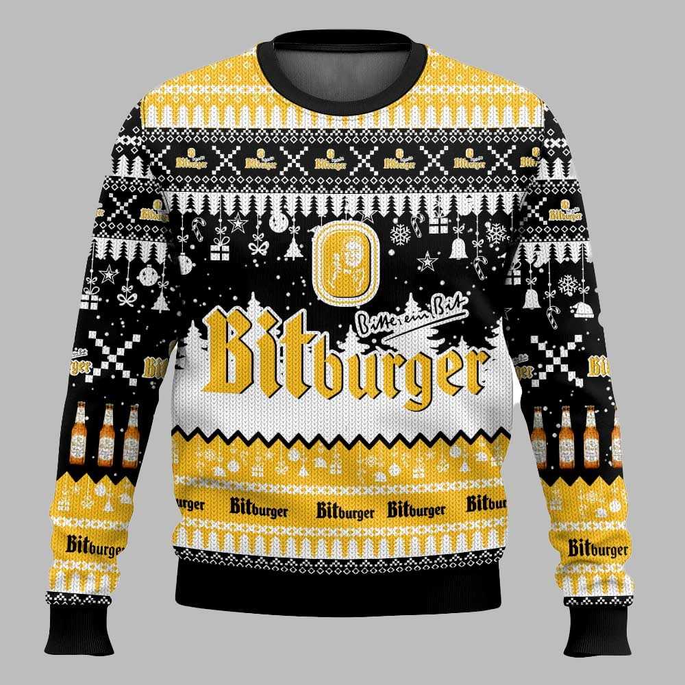 Bitburger German Beer Christmas Ugly Sweater