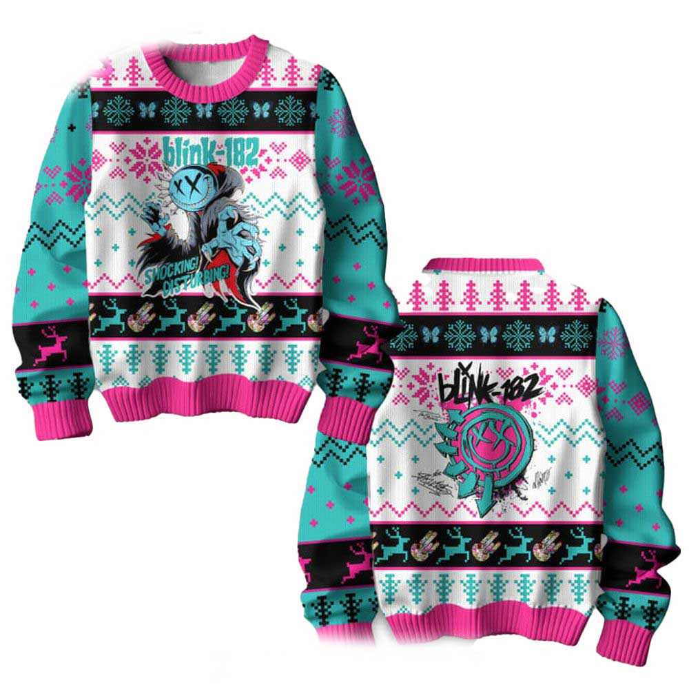 Blink 182 Custom Christmas Ugly Sweater