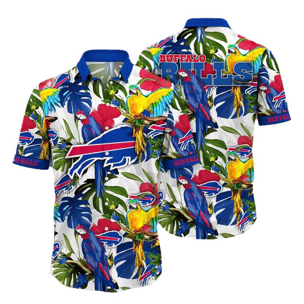 Baltimore Ravens Parrots Tropical Flower Hawaiian Shirt