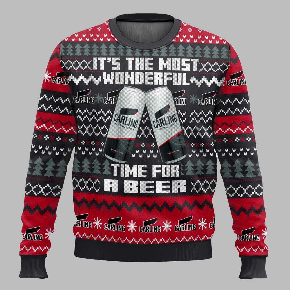 Carling Uk Beer Christmas Ugly Sweater