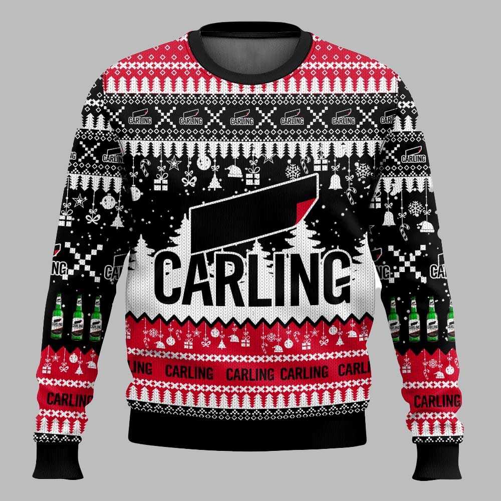 Carling United Kingdom Beer Christmas Ugly Sweater