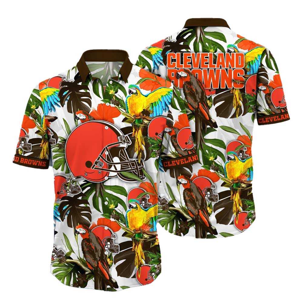 Cincinnati Bengals Parrots Tropical Flower Hawaiian Shirt