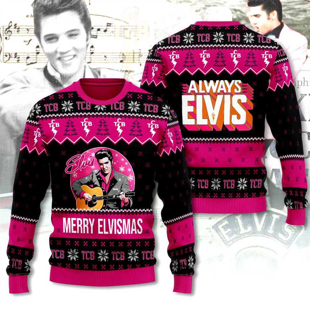 Elvis Merry Elvismas Ugly Christmas Sweater