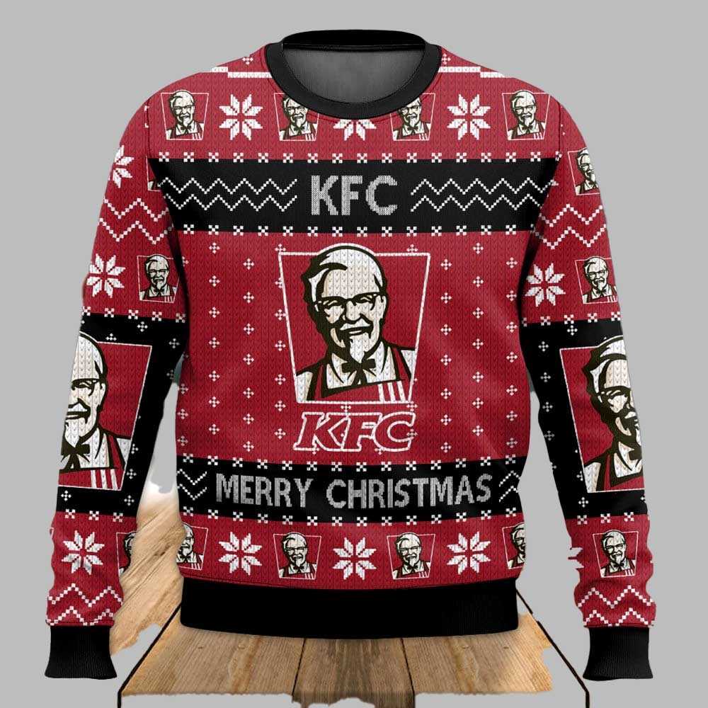 Fast Food Kfc Christmas Ugly Sweater