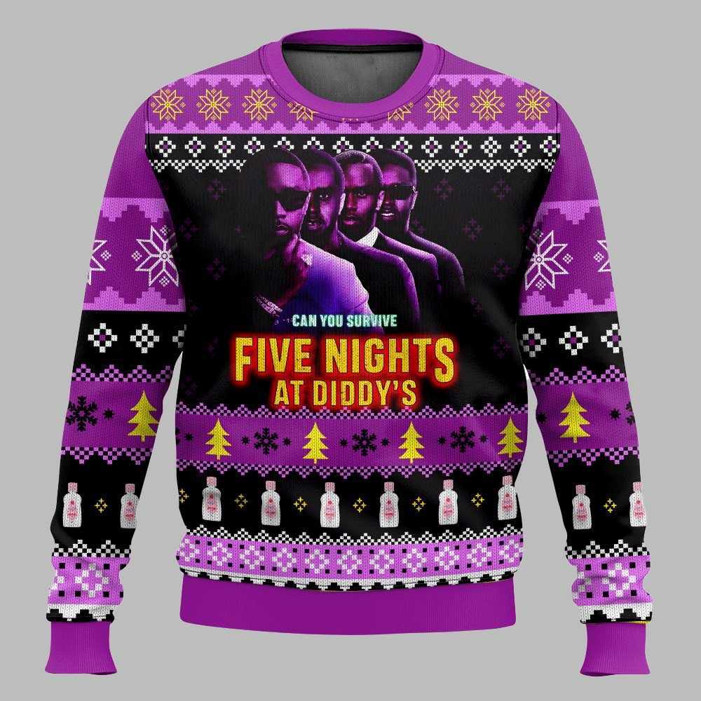 Five Night At Diddys Christmas Ugly Sweater