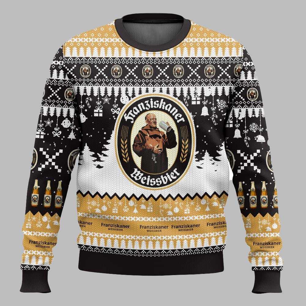 Franziskaner Its The Most Wonderful Time For A Beer Christmas Ugly Sweater