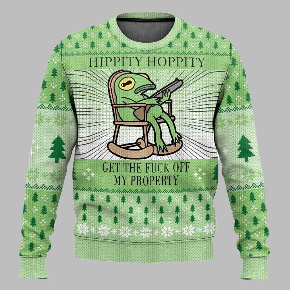 Hippity Hoppity Frog Meme Christmas Christmas Ugly Sweater