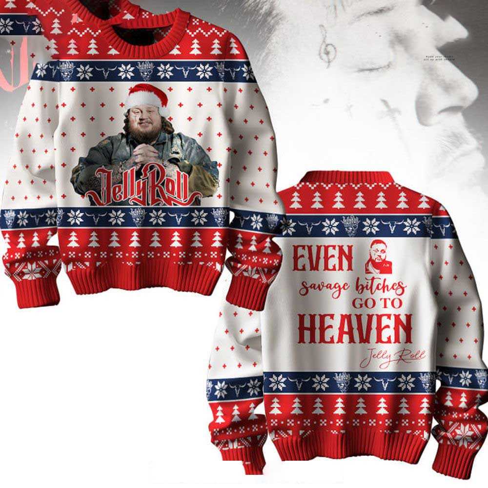 Jelly Roll Christmas Christmas Ugly Sweater