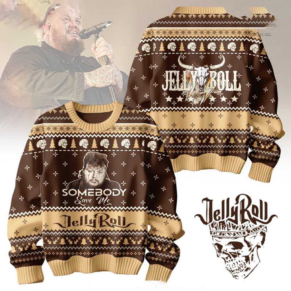 Jelly Roll Christmas Ugly Sweater