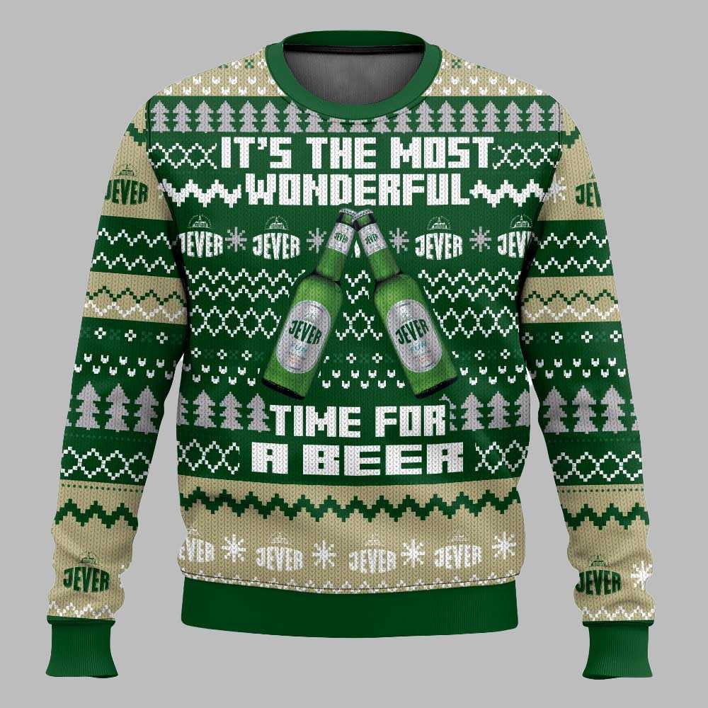 Jever Its The Most Wonderful Time For A Beer Christmas Ugly Sweater