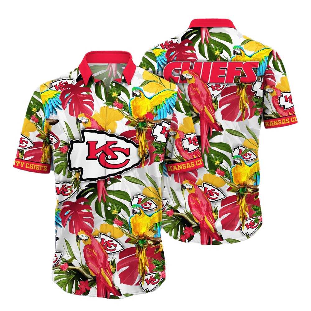 Indianapolis Colts Parrots Tropical Flower Hawaiian Shirt