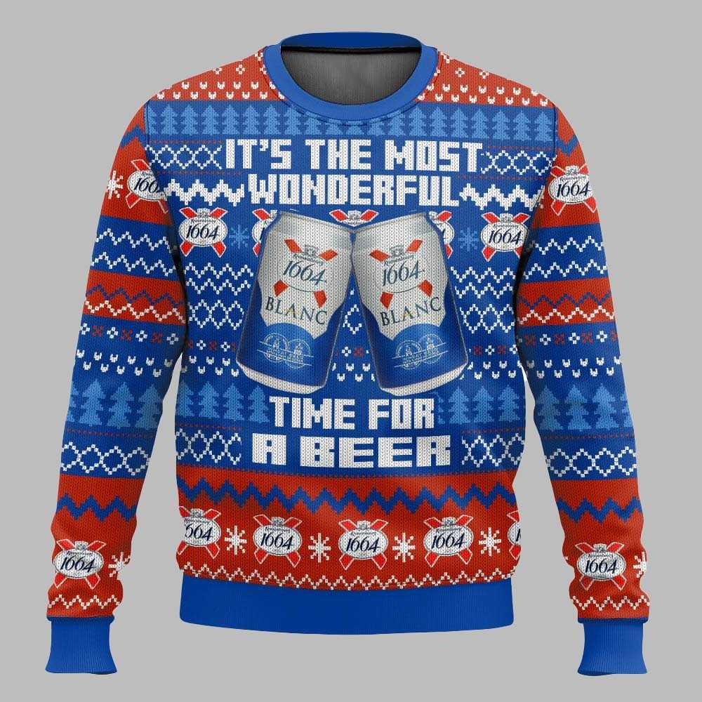 Krombacher Its The Most Wonderful Time For A Beer Christmas Ugly Sweater