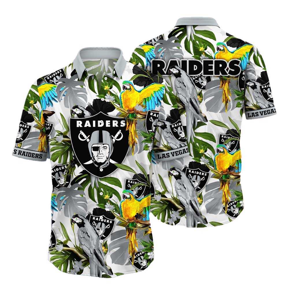 Kansas City Chiefs Parrots Tropical Flower Hawaiian Shirt