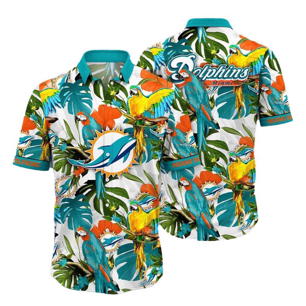 Las Vegas Raiders Parrots Tropical Flower Hawaiian Shirt