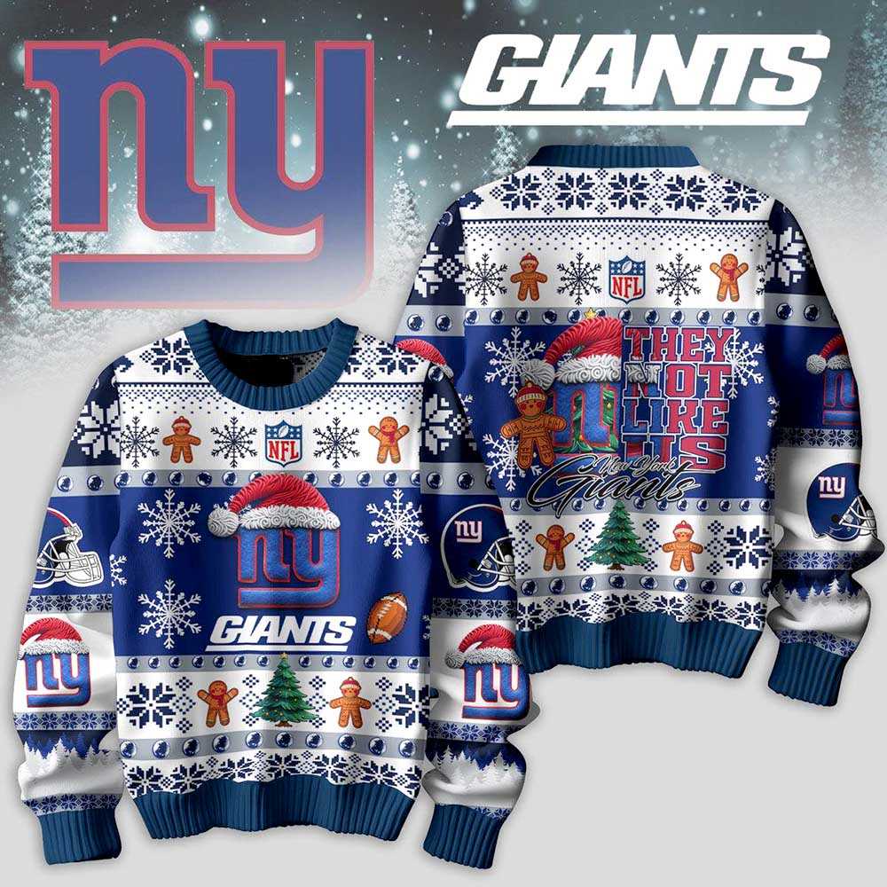 New York Giants They Not Like Us Christmas Ugly Sweater