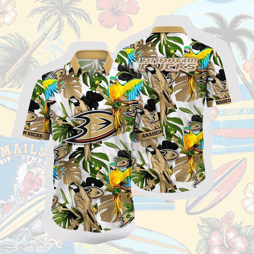 Nhl Arizona Coyotes Hawaiian Shirt Tropical Parrot Pattern Summer Hawaiian Shirt