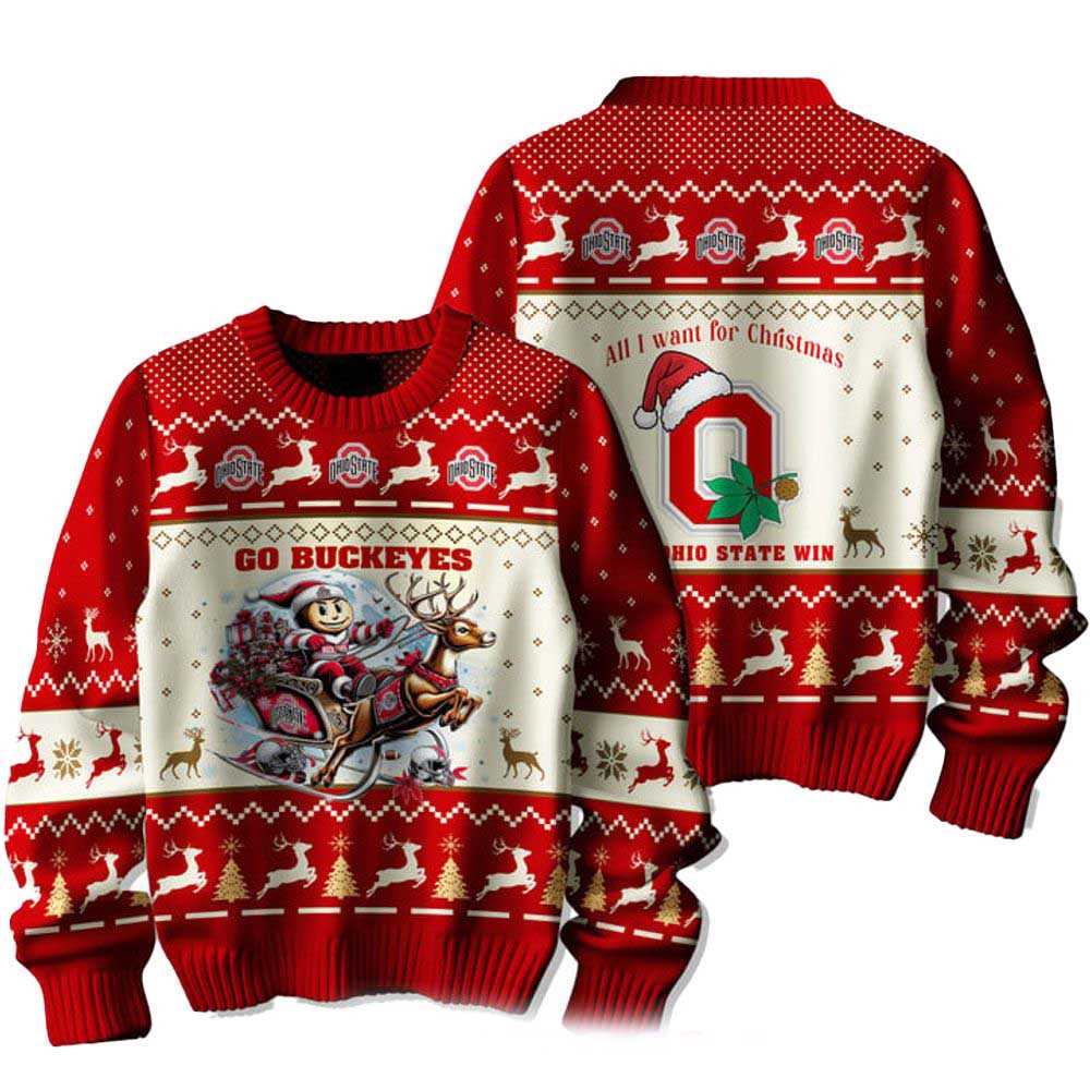 Ohio State Buckeyes They Not Like Us Christmas Ugly Sweater