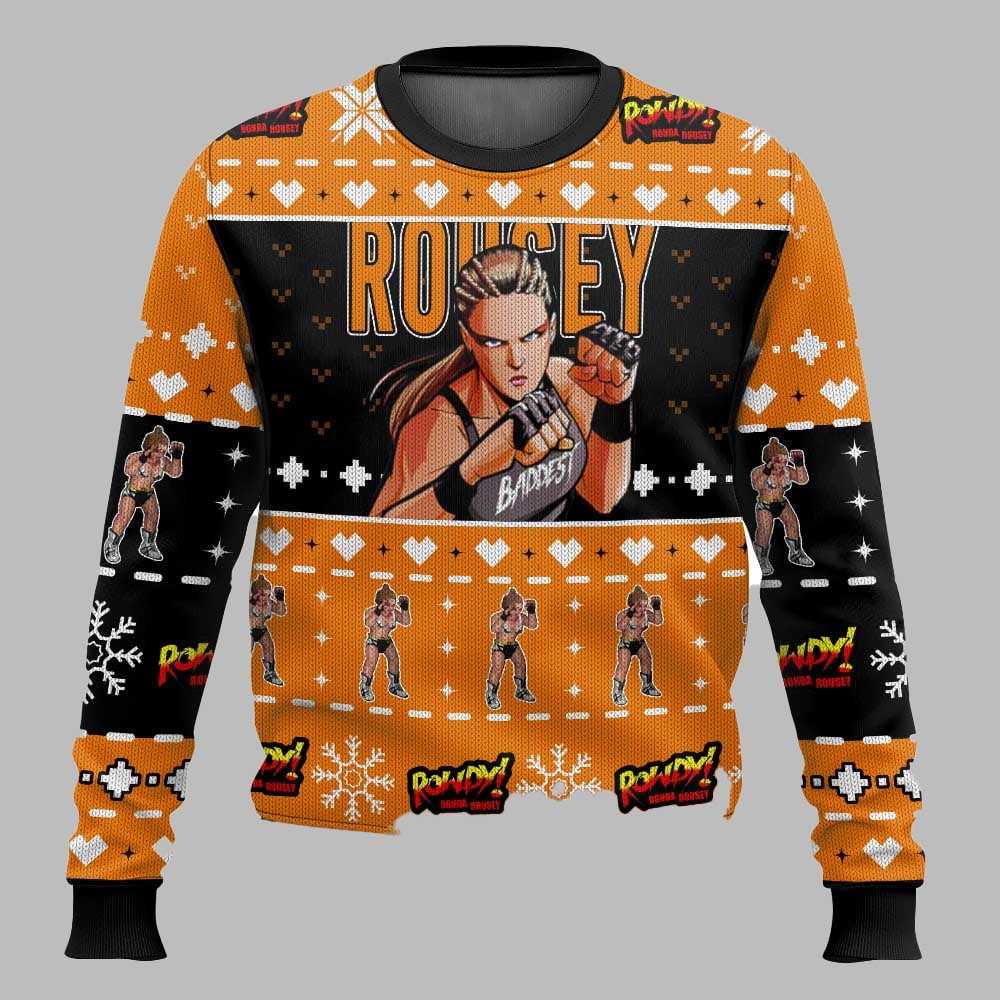 Ronda Rousey Christmas Ugly Sweater