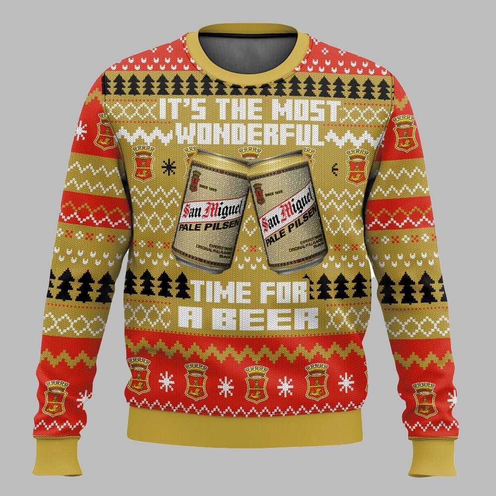 San Miguel Uk Beer Christmas Ugly Sweater