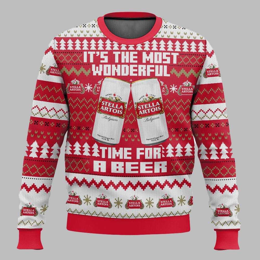 Stella Artois United Kingdom Beer Christmas Ugly Sweater