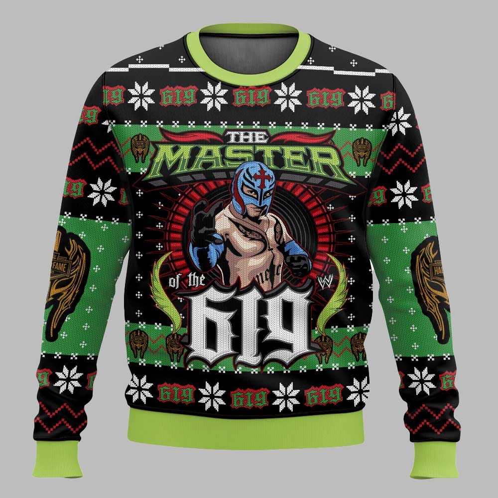 The Master Of The 619 Rey Mysterio Christmas Ugly Sweater