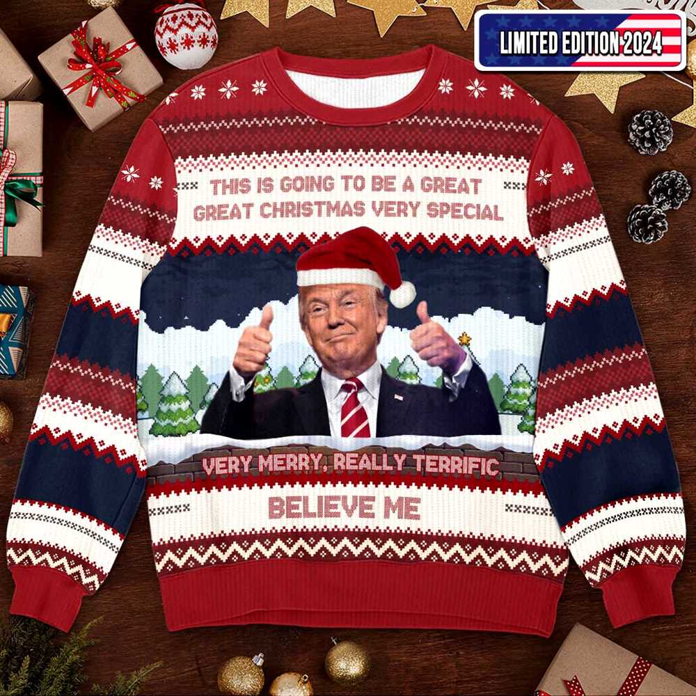 Trump Maga Make Christmas Great Again 2024 Ugly Sweater