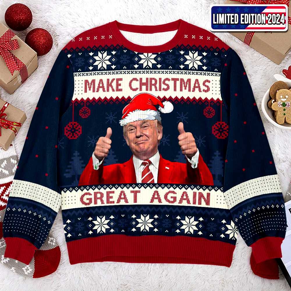 Trump Maga Make Christmas Great Again 2024 Ugly Sweater