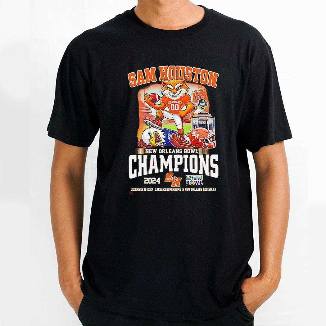 Sam Houston Bearkats New Orleans Bowl Champions 2024 Shirt Hoodie