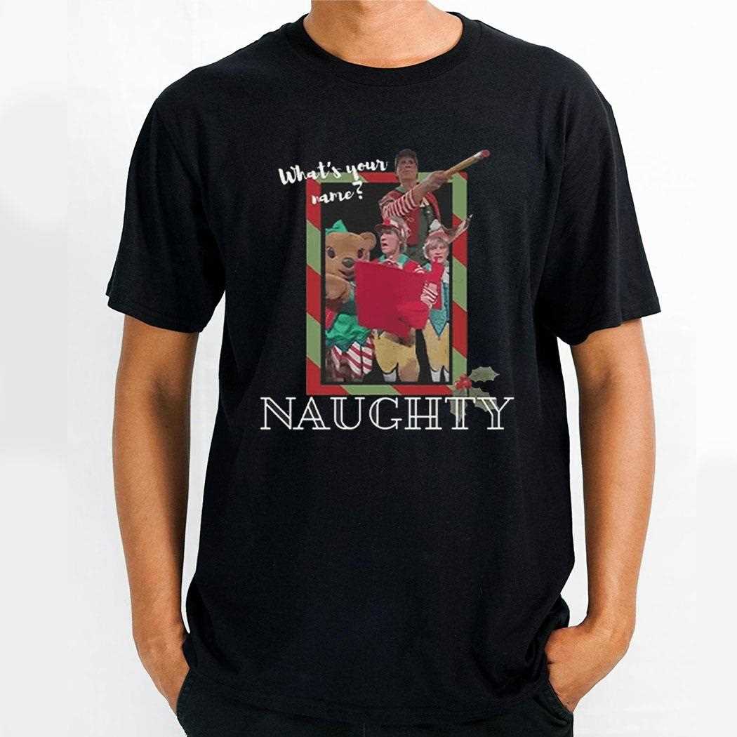 Tally The Elf Santa Disney 2024 Whats Your Name Naughty Shirt